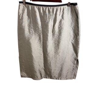 DKNY | Shimmering Silver Pencil Skirt | Sz 10